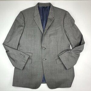 Paul Smith Men's Gray The Byard Mini Check‎ Slim Two Button Suit Coat 42R/C41.25